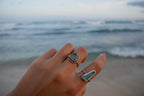 Blue Seaglass Ring RTS