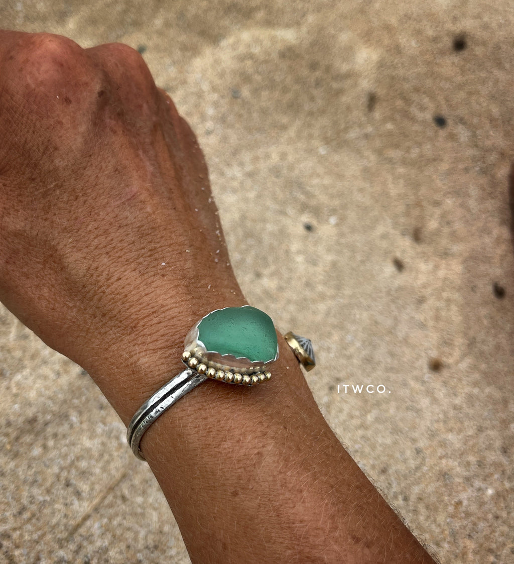 Bar Harbor Sea Glass Cuff