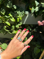 Blue Seaglass Ring RTS