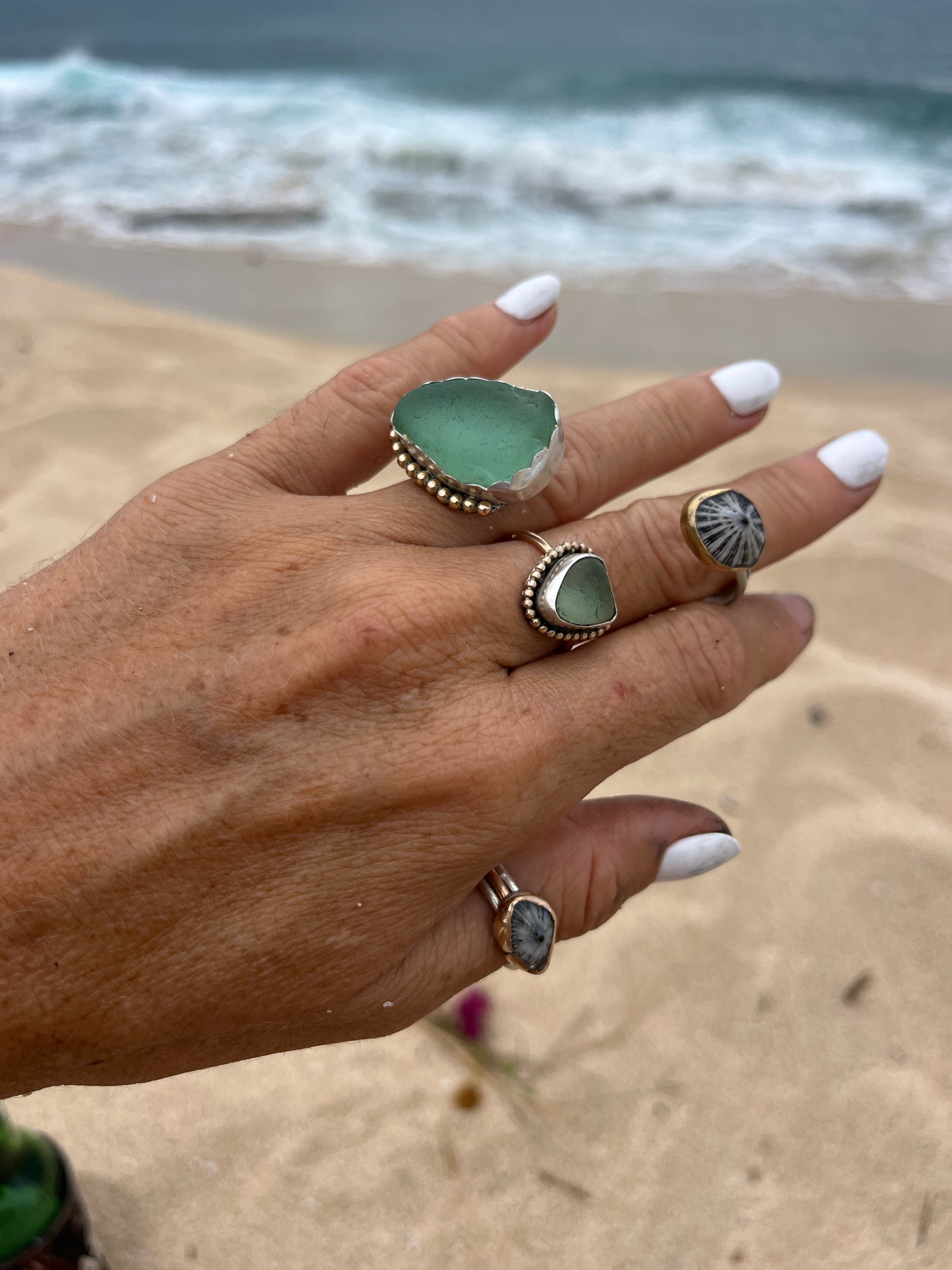 Bar Harbor Sea Glass Cuff