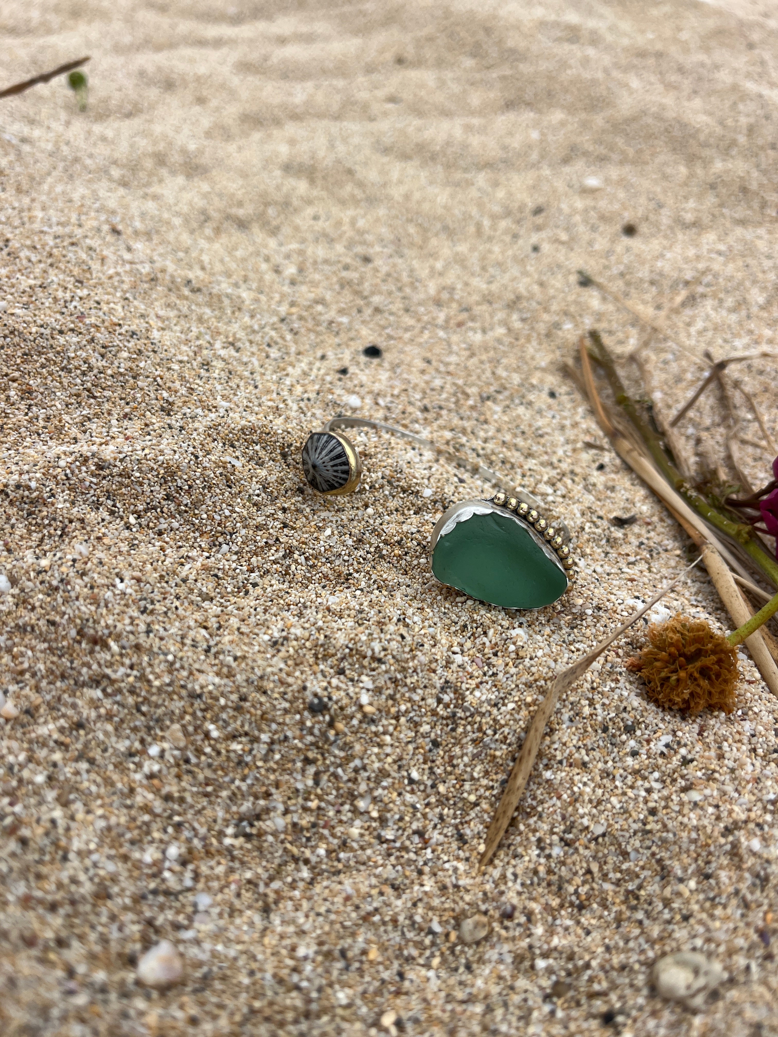 Bar Harbor Sea Glass Cuff