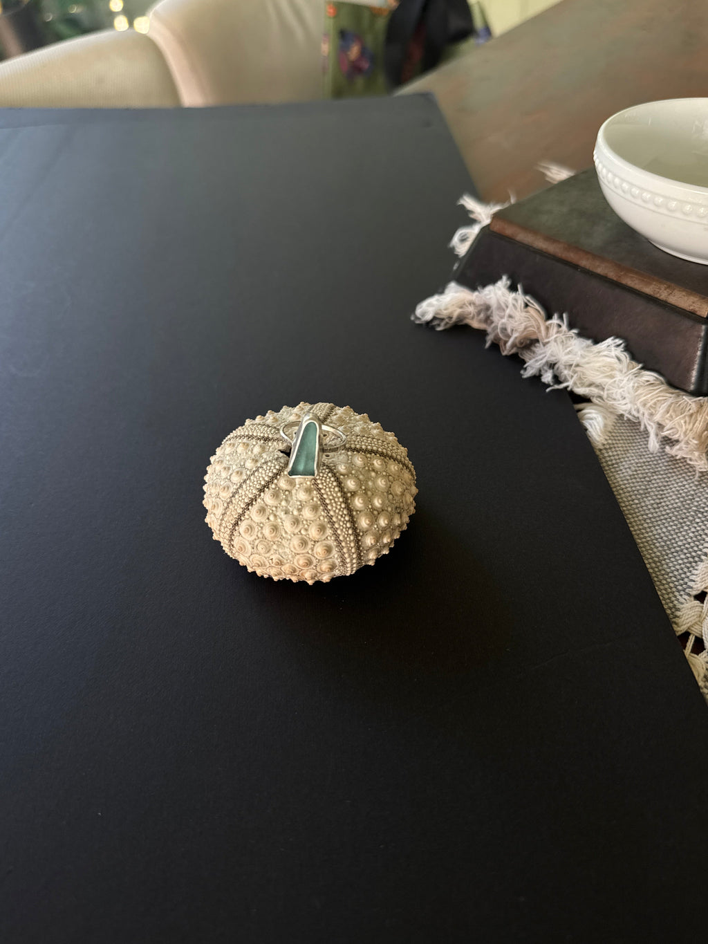 Blue Seaglass Ring RTS